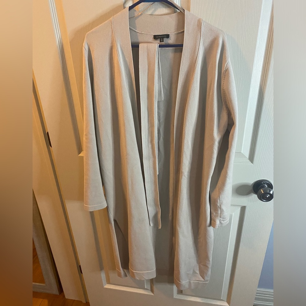Beige Long Cartigan from Dynamite